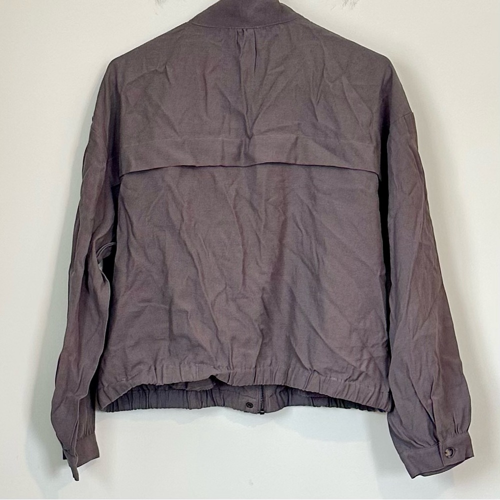 NWT Nine West Women's Drapey Utility Jacket in Gray - Size: Large - Picture 8 of 8